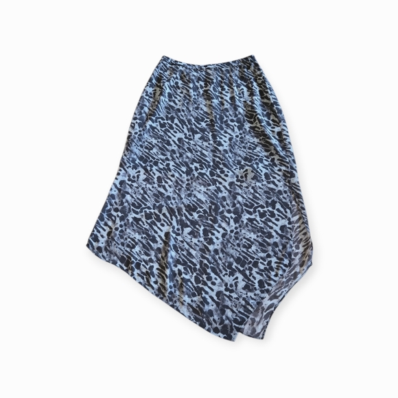 All Saints Women Rhea Ambient Pale Grey Asymmetrical Partially Lined Maxi Skirt - Picture 7 of 14